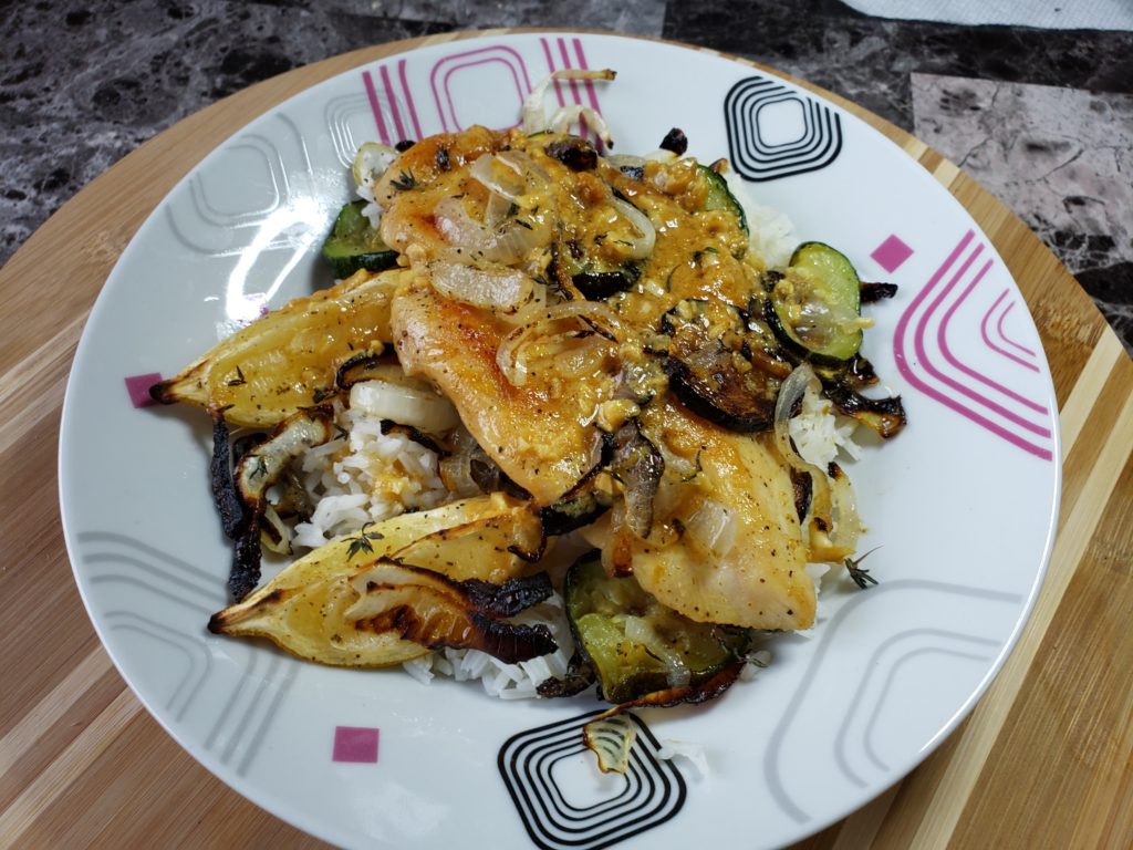 Lemon-Dijon Chicken with Rice 1