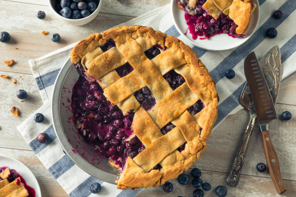 Sweet Homemade Blueberry Pie Ready to Eat
