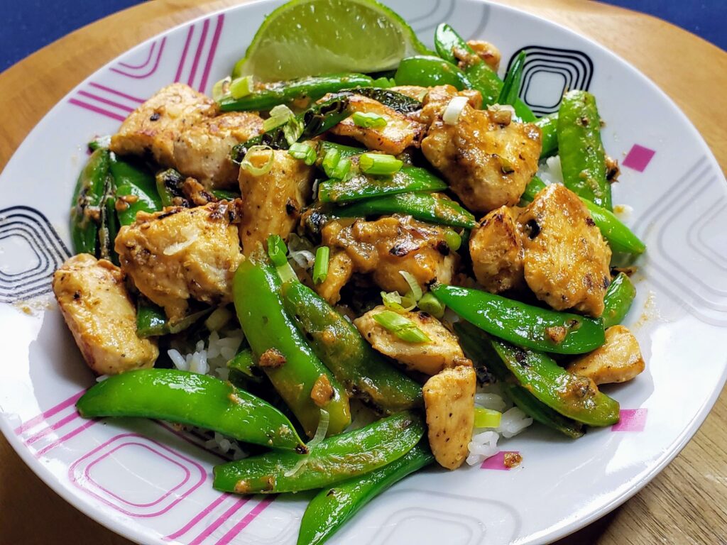 Chicken and Snap Pea Stir-Fry and wine pairing - Life Time Vibes