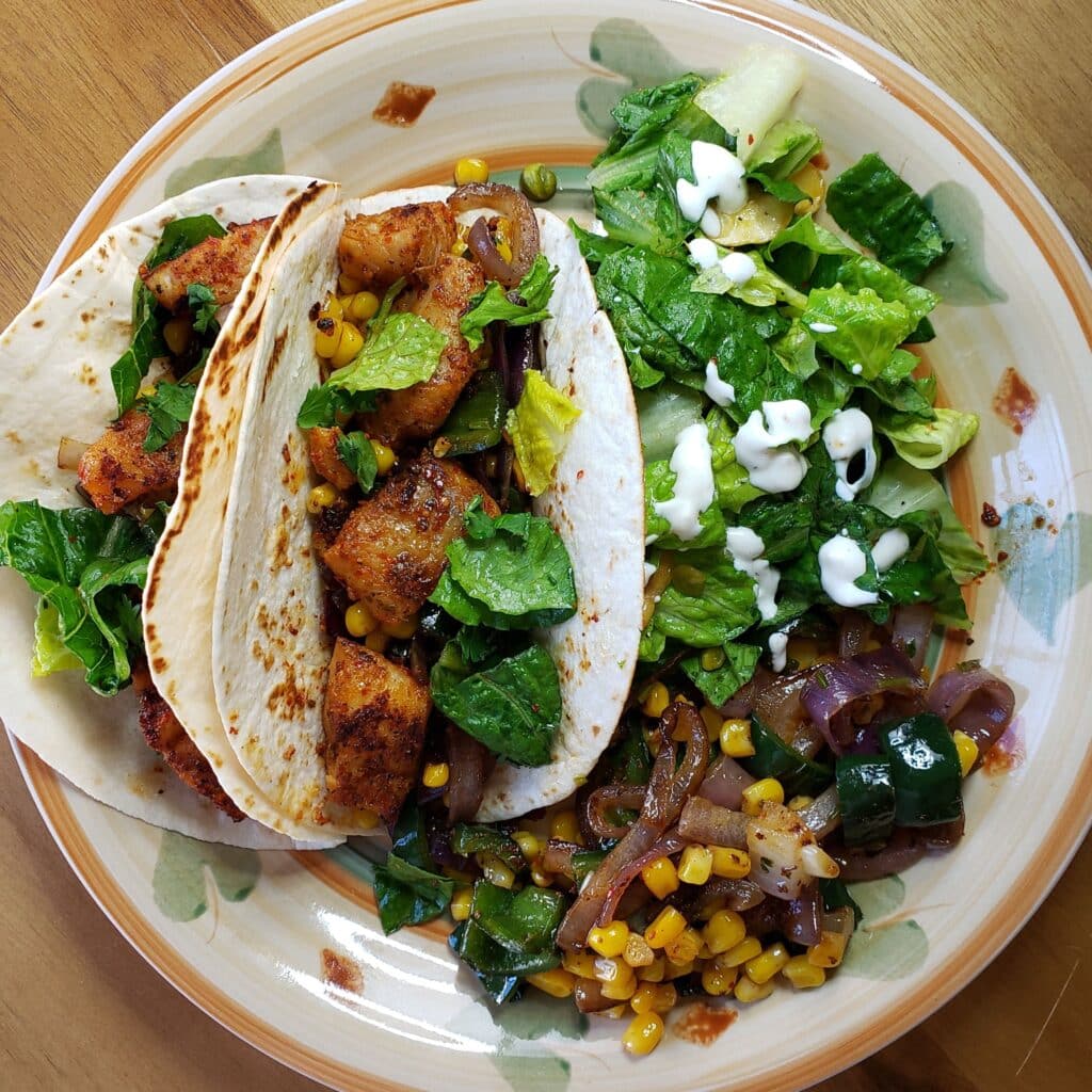 CHILE SPICED FISH TACOS