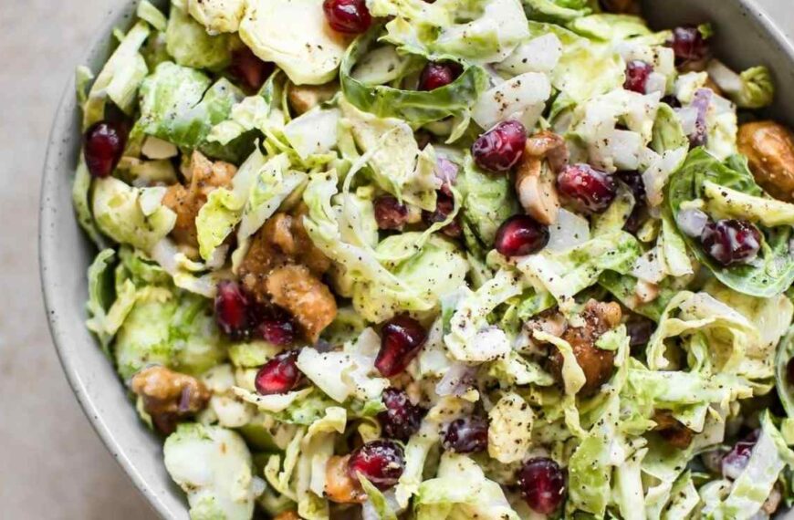 Brussels sprout slaw with dried cranberries