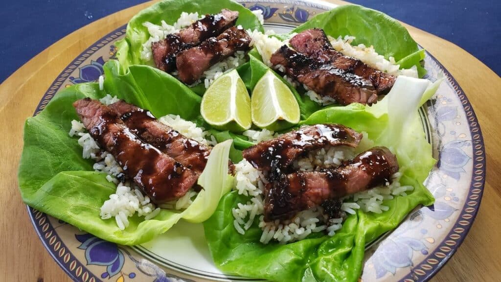 Korean Steak Lettuce Cups