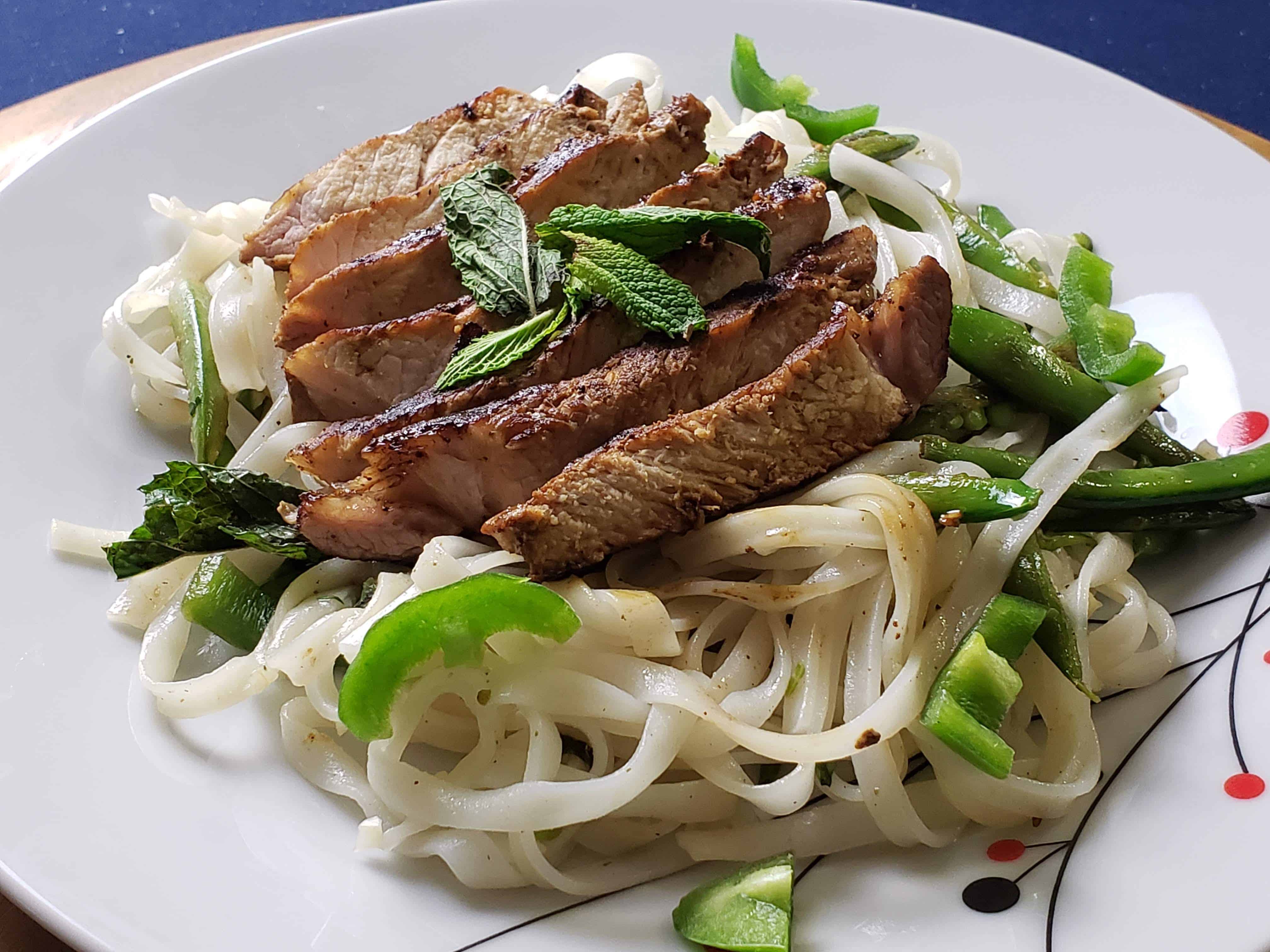 Vietnamese Pork Chop with Rice Noodle and wine pairing