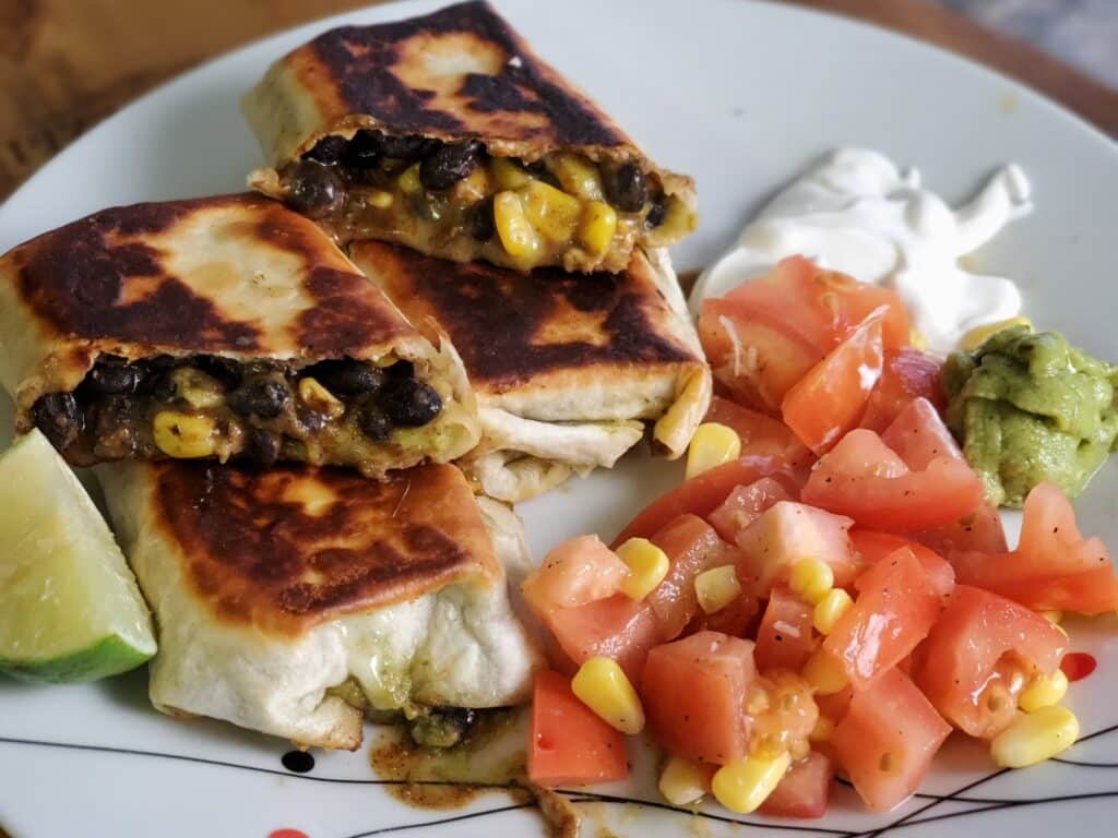 Black Bean & Corn Chimichanga