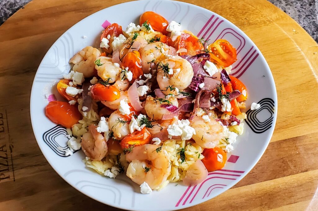 Greek Style Shrimp scampi