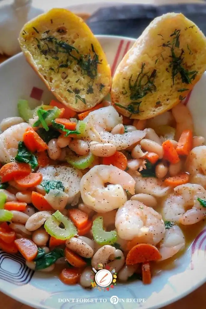 Tuscan shrimp with tasty white beans